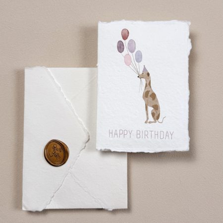 Purple Hound Birthday Card